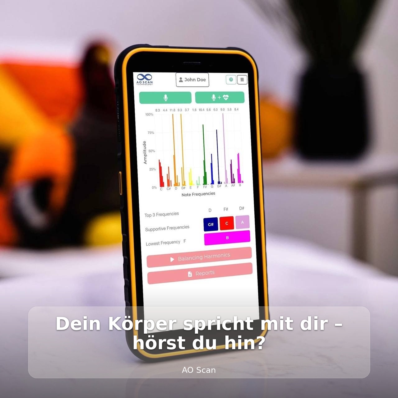 AO Scan: Wie moderne Frequenztechnologie dein Wohlbefinden sichtbar macht