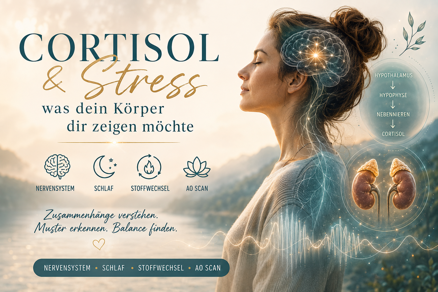 Cortisol & Stress: Was Nervensystem, Stoffwechsel und AO Scan damit zu tun haben