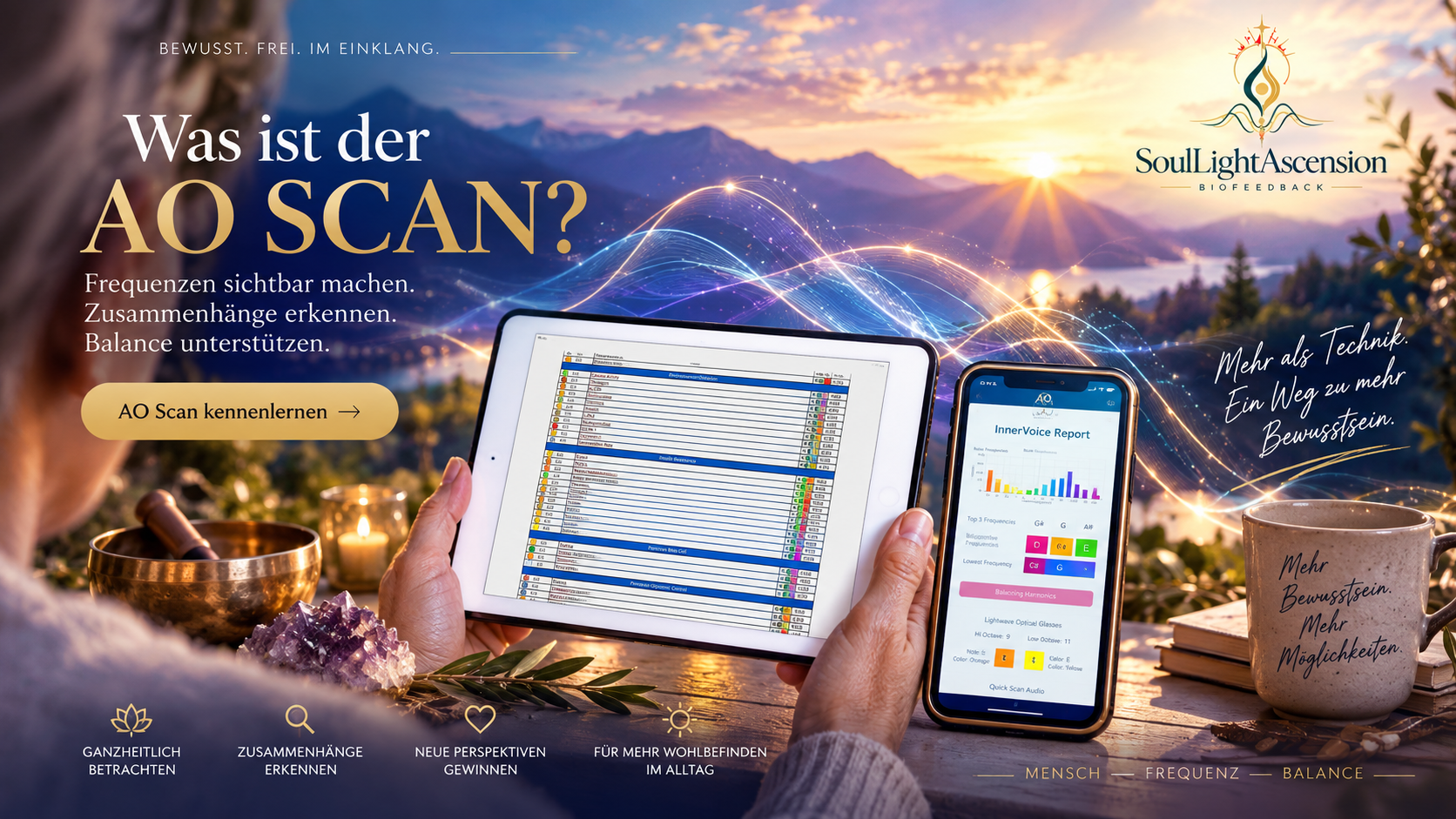 O Scan Frequenzanalyse – ganzheitliche Begleitung bei SoulLightAscension