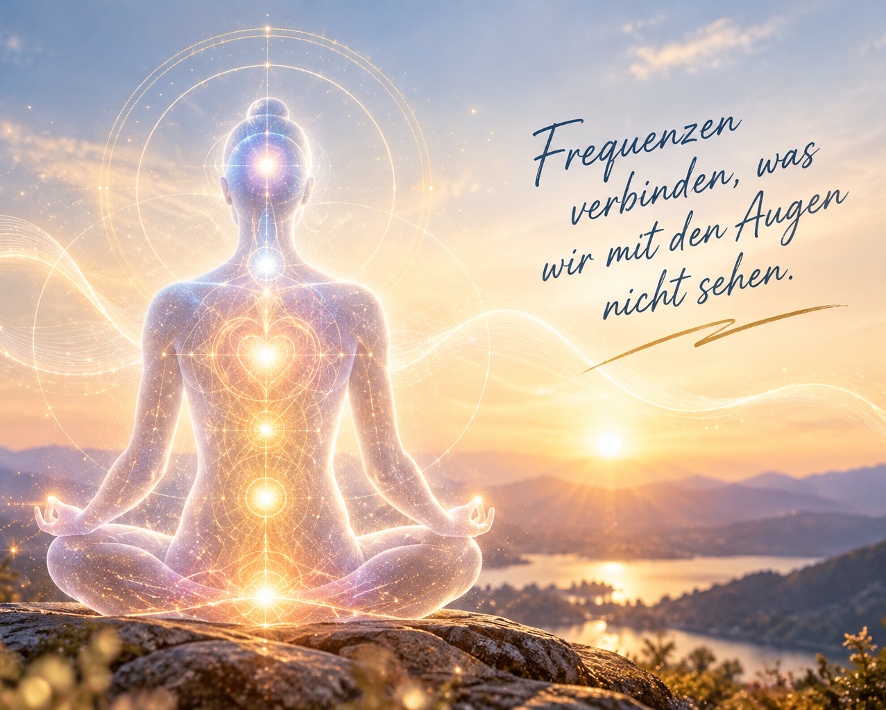 Energetische Darstellung eines Menschen mit Frequenzwellen – ganzheitliche Frequenzarbeit mit AO Scan