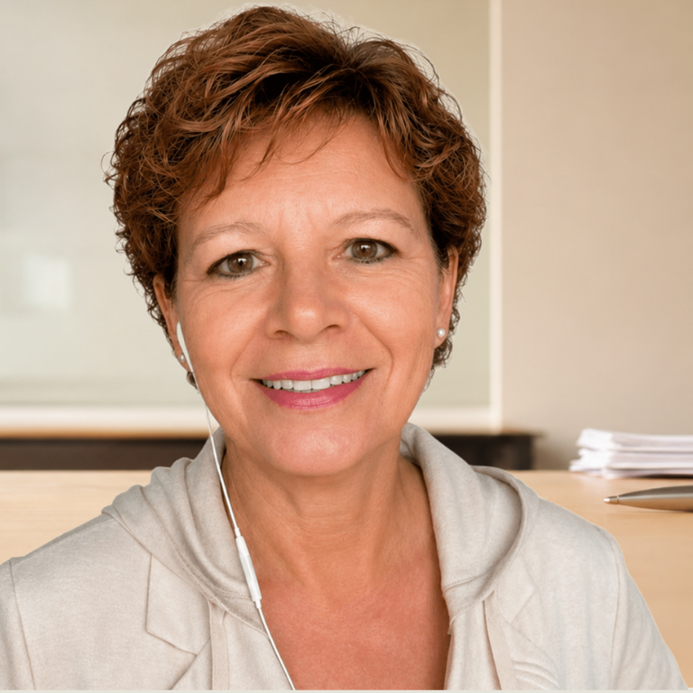 Porträt von Ulrike Gomes Ascenso. Seit vielen Jahren begleitet sie Menschen ganzheitlich und verbindet ihre Erfahrung in Energiearbeit und Coaching mit moderner Frequenztechnologie und dem AO Scan. Ulrike Gomes Ascenso – holistische Begleitung, Coaching und Arbeit mit dem AO Scan